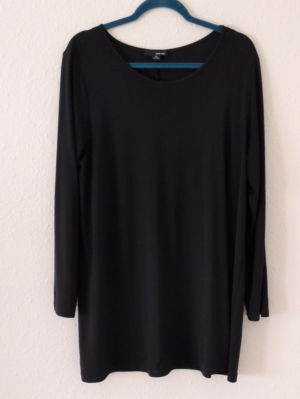 Sun Kim Black Long Sleeve Blouse Size XL